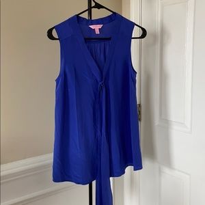 Lilly Pulitzer Size S Silk Button Up w Bow